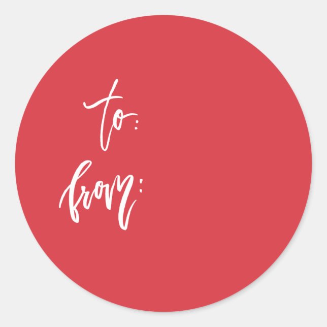 Adesivo Redondo Vinheta de Quebra de Presente para (Frente)