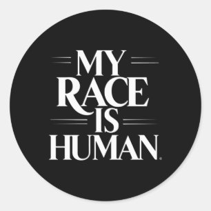 Adesivo Redondo Vinheta de Raça Humana1