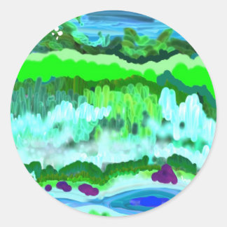 Adesivo Redondo Vinheta de Renascença Digital