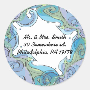 Adesivo Redondo Vinheta de Resposta de Convite para Bat Mitzvah