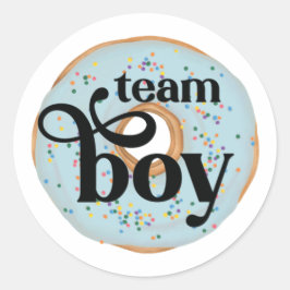 Adesivo Redondo Vinheta de Rosquinha do Team Boy