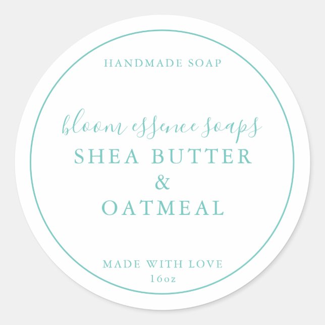 Adesivo Redondo Vinheta de sabão (Frente)