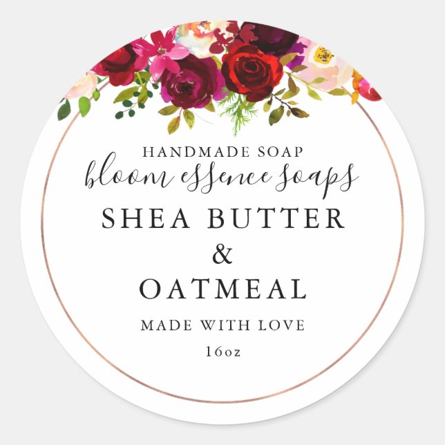 Adesivo Redondo Vinheta de sabão Dourado (Frente)