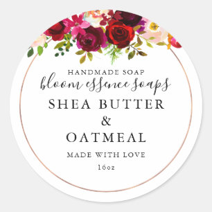 Adesivo Redondo Vinheta de sabão Dourado