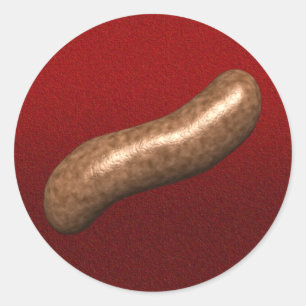 Adesivo Redondo Vinheta de salsicha