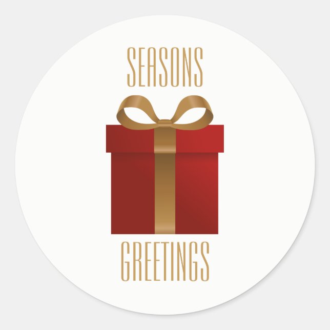 Adesivo Redondo Vinheta de saudações de Natal Dom Feriado (Frente)