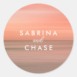 Adesivo Redondo Vinheta de Selagem de Envelope Personalizado Rosa