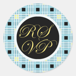 Adesivo Redondo Vinheta de selagem de envelope RSVP