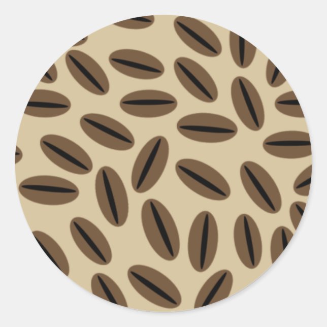 Adesivo Redondo Vinheta de selagem de envelopes de café (Frente)