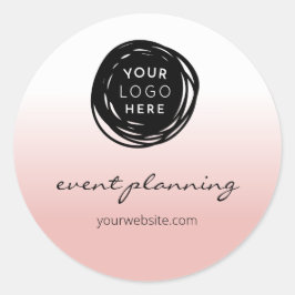 Adesivo Redondo Vinheta de selagem de envelopes de negócios minima