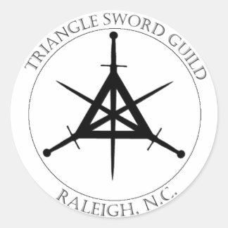 Adesivo Redondo Vinheta de selos TSG (preto em branco)