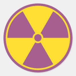 Adesivo Redondo Vinheta de Símbolo de Radiação