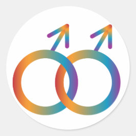 Adesivo Redondo vinheta de símbolo gay