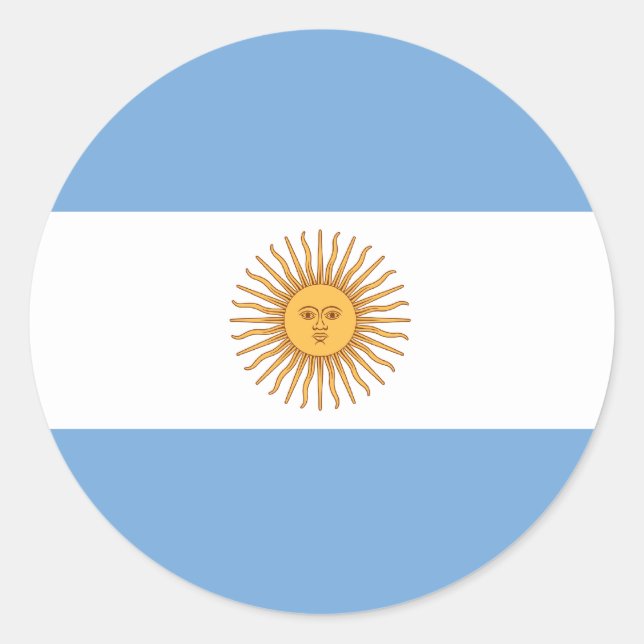 Adesivo Redondo Vinheta de Sinalizador Argentina (Frente)