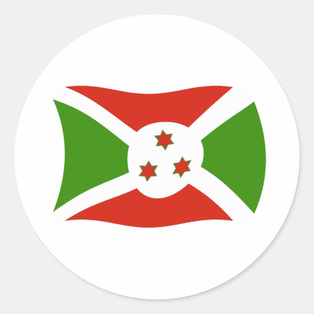 Adesivo Redondo Vinheta de Sinalizador Burundi (Frente)