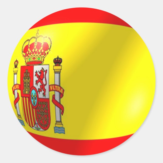 Adesivo Redondo Vinheta de Sinalizador Espanhol (Frente)