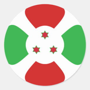 Adesivo Redondo Vinheta de Sinalizador Fisheye Burundi