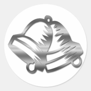 Adesivo Redondo Vinheta de Sinos de Casamento