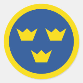 Adesivo Redondo Vinheta de som sueca