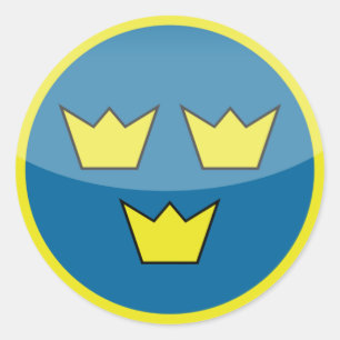 Adesivo Redondo Vinheta de suecia