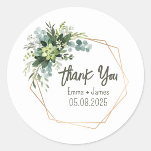 Adesivo Redondo Vinheta de Texto Personalizável Floral de Cores Aq