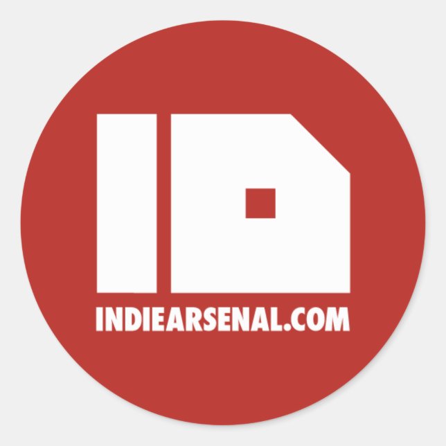 Adesivo Redondo Vinheta de URL (Frente)