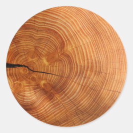 Adesivo Redondo Vinheta de vedação de envelope de madeira