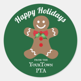 Adesivo Redondo Vinheta de venda de Assar de férias