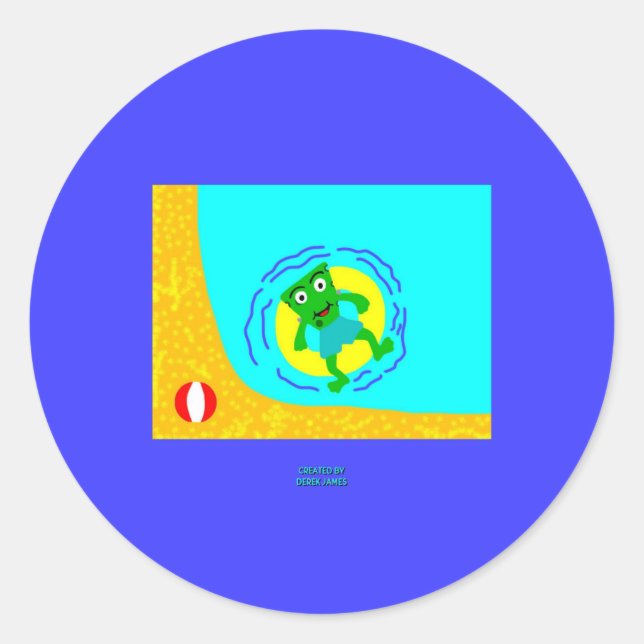 Adesivo Redondo Vinheta de Verão FrankenCheese (Frente)