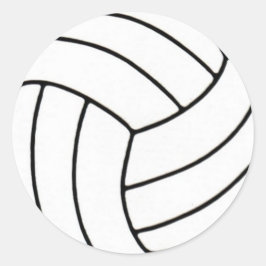 Adesivo Redondo Vinheta de Voleibol