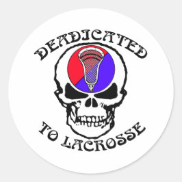 Adesivo Redondo Vinheta Deadicada de Lacrosse Parody