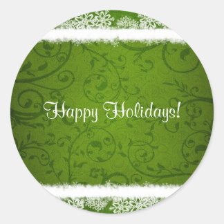 Adesivo Redondo Vinheta Design de Natal