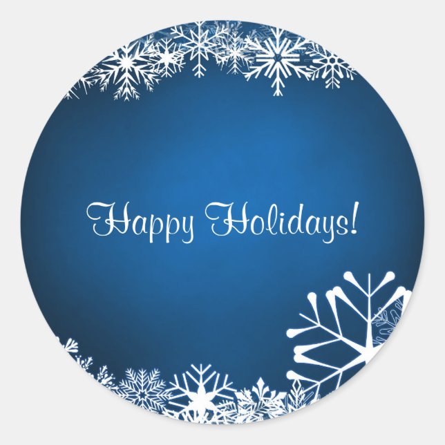 Adesivo Redondo Vinheta Design de Natal (Frente)