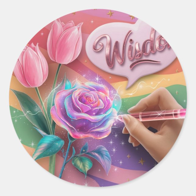 Adesivo Redondo vinheta diferente (Frente)