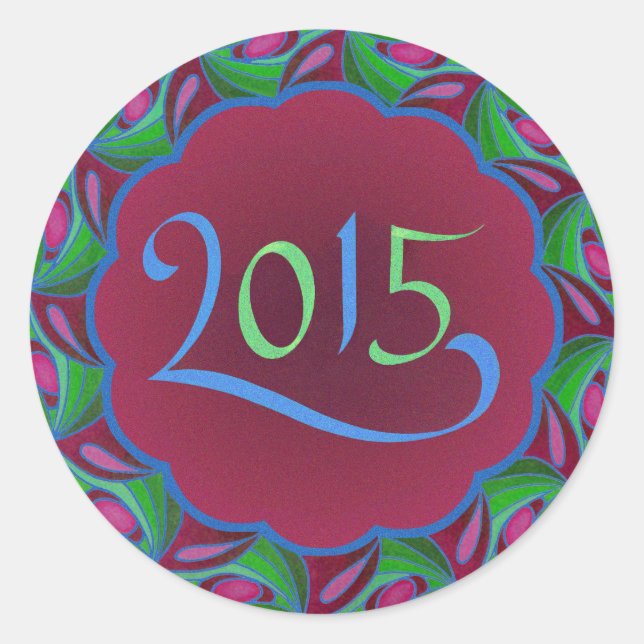 Adesivo Redondo Vinheta Dinâmica 2015 (Frente)