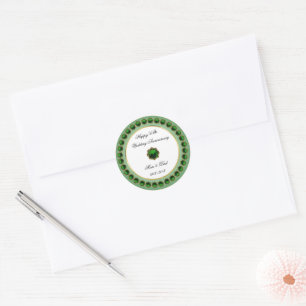 Adesivo Redondo Vinheta do 55º aniversário de casamento