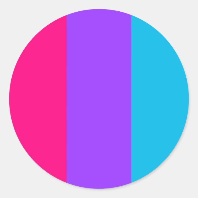 Adesivo Redondo Vinheta do Círculo do Orgulho Androgênio (Frente)