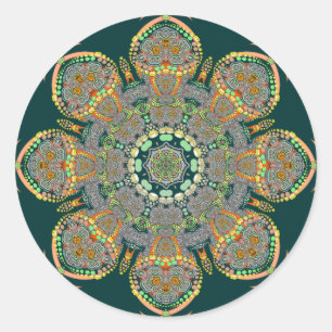 Adesivo Redondo Vinheta do Círculo do Shroom