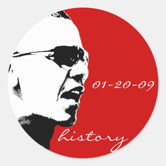 Adesivo Redondo Vinheta do Dia de Inauguração (Frente)