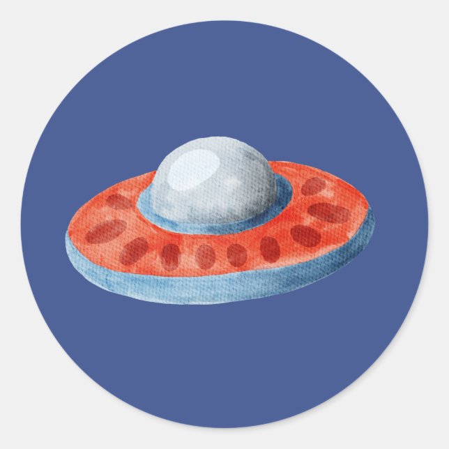 Adesivo Redondo Vinheta do espaçador da alienígena (Frente)