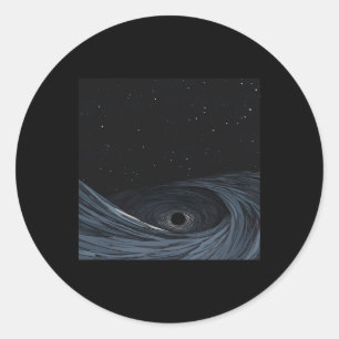 Adesivo Redondo Vinheta do estilo de animação Black Hole
