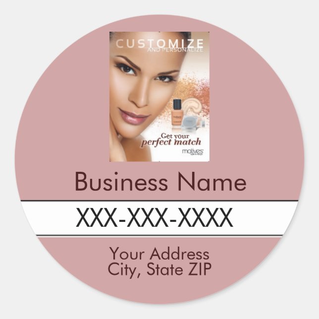 Adesivo Redondo Vinheta do frasco de mistura personalizada (Frente)