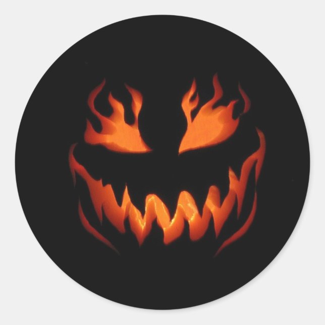Adesivo Redondo Vinheta do Halloween, Viciante do Halloween (Frente)