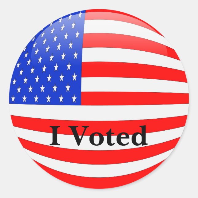 Adesivo Redondo Vinheta do lóbulo americano (Frente)