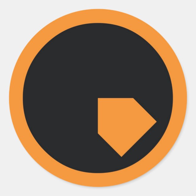 Adesivo Redondo Vinheta do logotipo auxiliar (Frente)