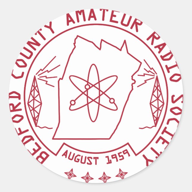 Adesivo Redondo Vinheta do logotipo BCARS 2012 (Frente)