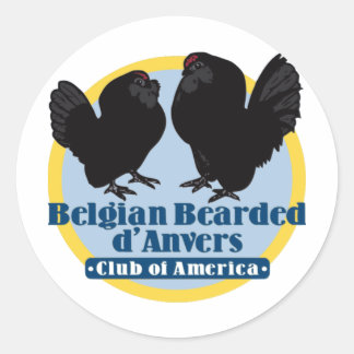 Adesivo Redondo Vinheta do logotipo colorido