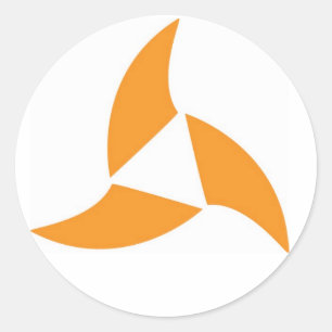 Adesivo Redondo Vinheta do logotipo da empresa do Surf Calavera