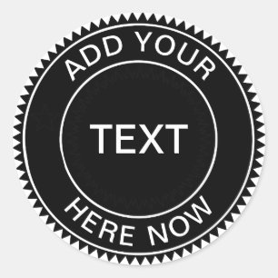 Adesivo Redondo Vinheta do logotipo de empresa do Hipster legal