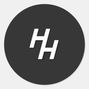 Adesivo Redondo Vinheta do logotipo HHMFEWT